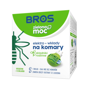 BROS - Zielona moc elektrofumigator z wkładami na komary, 1 opakowanie