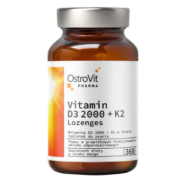 Ostrovit Pharma Vitamin D3 2000 + K2, 360 tabletek