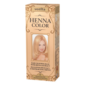 Venita Henna Color - balsam koloryzujący z ekstraktem z henny, Słoneczny Blond, 75 ml