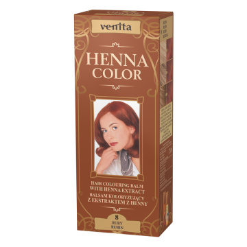Venita Henna Color - balsam koloryzujący z ekstraktem z henny, Rubin, 75 ml