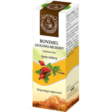 Bonimed, Bonimel, syrop ziołowy, głogowo-melisowy, 130 g