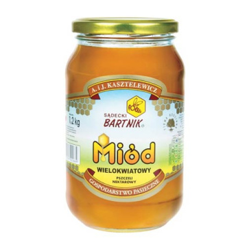 Bartnik, miód wielokwiatowy - pszczeli, nektarowy, 1200 g