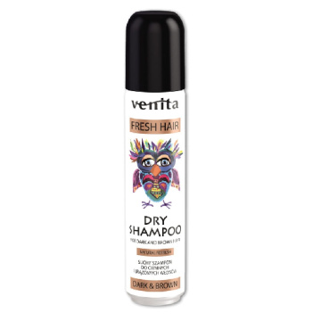 Venita Natural Fresh - suchy szampon do włosów Dark and Brown, 75 ml
