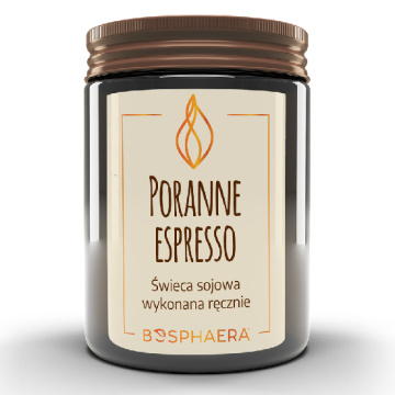 BOSPHAERA, świeca sojowa, Poranne Espresso, 190 g