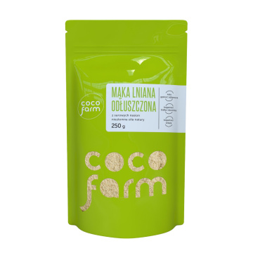 CocoFarm - mąka lniana odtłuszczona, 500 g