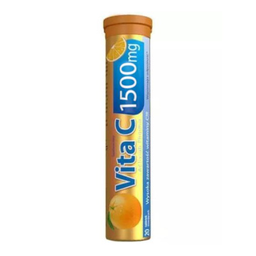 Activlab Pharma, Vita C 1500 mg, smak pomarańczowy, 20 tabletek musujących