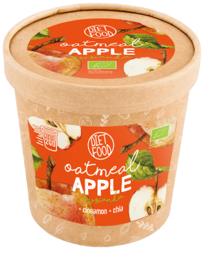Diet-Food Bio Oatmeal Apple ekologiczna owsianka jabłko cynamon chia BIO, 70 g