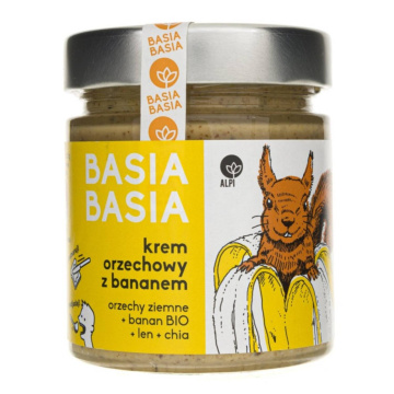 Basia Basia - masło orzechowe z bananem, 210 g
