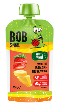 BOB SNAIL smoothie banan truskawka bez dodatku cukru, 120 g