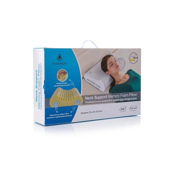 PHARMEDIS - poduszka profilaktyczna wspierająca kręgi szyjne dwurdzeniowa, 1 sztuka