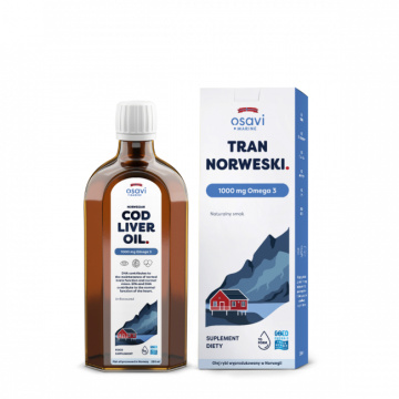 OSAVI, tran norweski 1000 mg Omega 3, 250 ml
