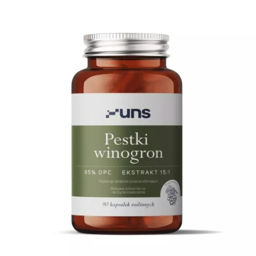 UNS - Pestki Winogron 95% OPC, 90 kapsułek