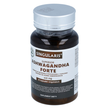 Singularis - Superior Ashwagandha Forte, wspomaga redukcję stresu, 30 kapsułek