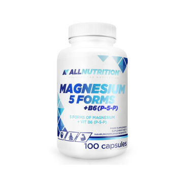 ALLNUTRITION - Magnesium 5 forms + B6, 100 kapsułek