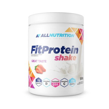 ALLNUTRITION - Fitprotein Shake, o truskawkowym smaku, 500 g