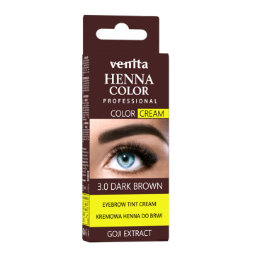 Venita - henna do brwi w kremie z goji, 3.0 ciemny brąz, 30 g
