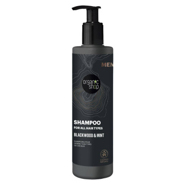 Organic Shop Men, Shampoo, pielęgnacja włosów zawierająca szczególnie delikatne substancje myjące, 280 ml