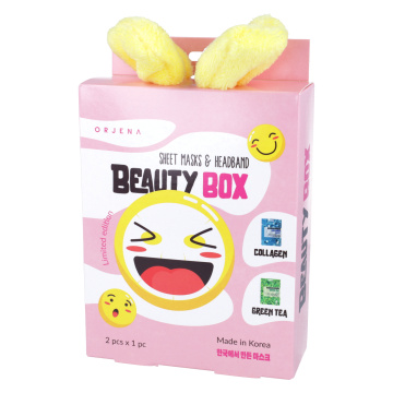 ORJENA Beauty Box, zestaw 2 maseczek w płachcie z opaską kosmetyczną, 1 komplet
