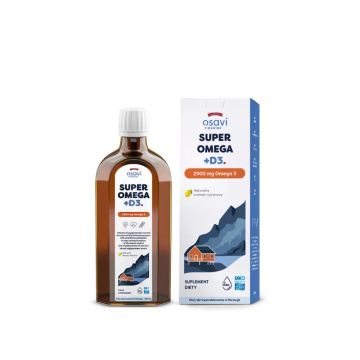 OSAVI, Super Omega D3, 2900 mg Omega 3, naturalny aromat cytrynowy, 250 ml