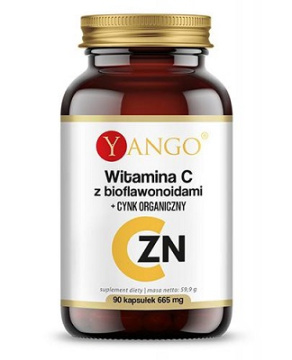 Yango Witamina C z bioflawonoidami + cynk organiczny, 90 kapsułek