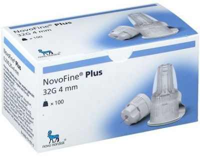 NovoFine Plus, igły do penów insulinowych, 32G, 0,23/0.25 x 4mm, 100 sztuk