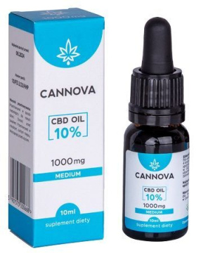 Cannova CBD Oil 10%, olej z nasion konopi 1000 mg, 10 ml