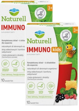 Naturell Immuno kids 3+, dwupak - 2 x 10 saszetek