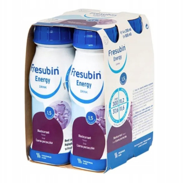 Fresubin Energy Drink - drink o smaku czarnej porzeczki, 4 x 200 ml