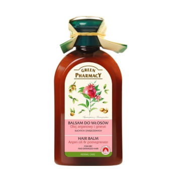 GREEN PHARMACY - balsam do włosów suchych, olej arganowy i granat, 300 ml