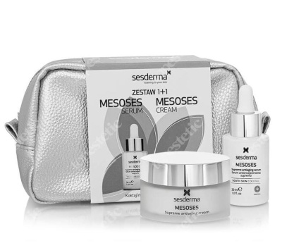 Sesderma  promocyjny zestaw Mesoses Supreme Antiaging, serum 30 ml, krem 50 ml, kosmetyczka
