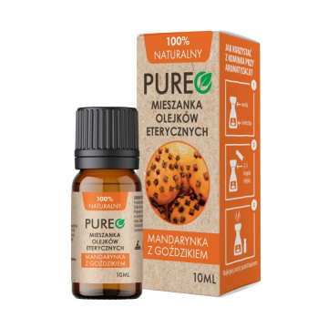 Pureo 100% naturalny olejek eteryczny Mandarynka z Goździkiem, 10 ml