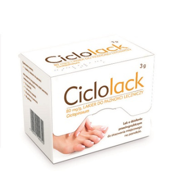 Ciclolack 80mg/g lakier leczniczy do paznokci, 3 g