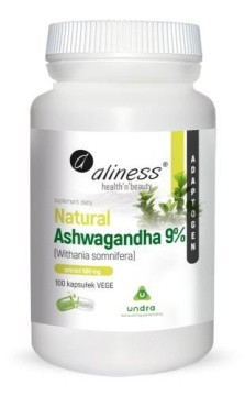 Aliness Natural Ashwagandha 580 mg 9%, 100 Vege kaps