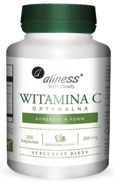 Aliness Witamina C optymalna 250 mg, 200 kapsułek