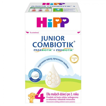 HiPP Junior Combiotik 4, na bazie mleka dla małych dzieci po 2. roku, 550 g
