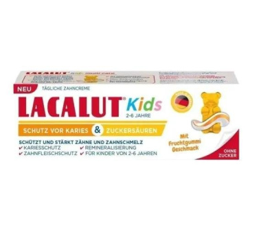 Lacalut Kids, pasta do zębów dla dzieci od 2 do 6 lat, 55 ml