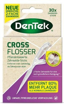 Dentek, Cross Flosser, wykałaczki do zębów z nicią, 30 sztuk