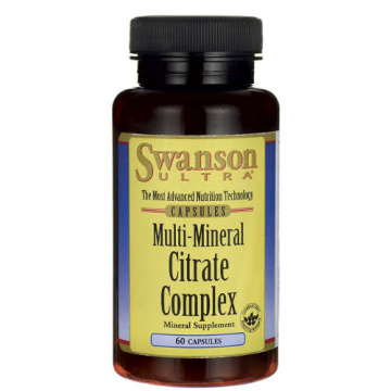 Swanson Multi-Mineral Citrate Complex - kompleks cytrynianów, kapsułki, 60 sztuk