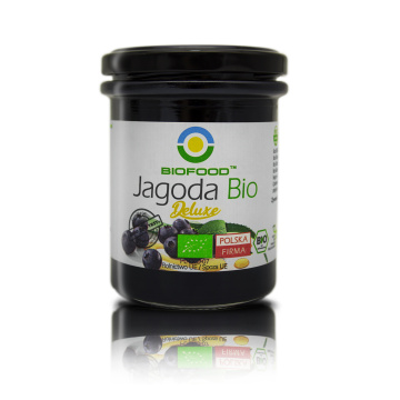 BIO FOOD Jagoda BIO Deluxe, dżem jagodowy ekologiczny, 240 g