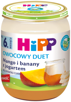 HiPP BIO - mango i banany z jogurtem po 6. miesiącu, 160 g