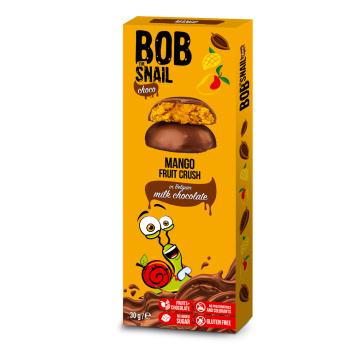 BOB SNAIL - przekąska mango w mlecznej czekoladzie, 30 g