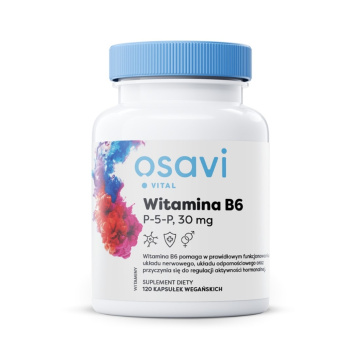 OSAVI, Witamina B6, P-5-P, 30 mg, 60 kapsułek