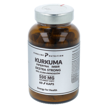 Pureline Nutrition Kurkuma, piperyna i imbir, 60 kapsułek