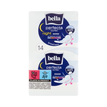Bella Perfecta Ultra Night Extra Soft, podpaski higieniczne ze skrzydełkami, ekstra długie, 14 sztuk