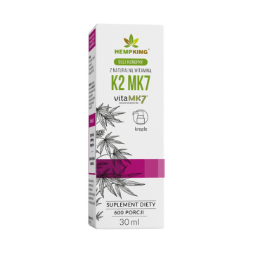 HempKing, witamina K2 MK7 w bio oleju konopnym, 30 ml