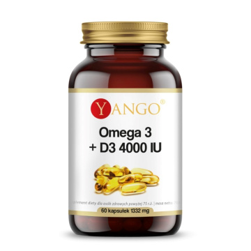 YANGO, omega 3 + D3 4000 IU, 60 kapsułek