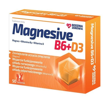 Rodzina Zdrowia MagnesiveB6+D3, 50 tabletek