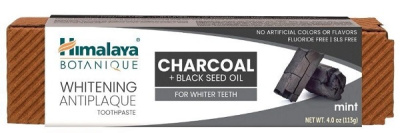 Himalaya Botanique Charcoal, czarna wybielająca pasta do zębów, 113 g