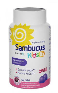 Sambucus Kids D3 żelki, 64 sztuki
