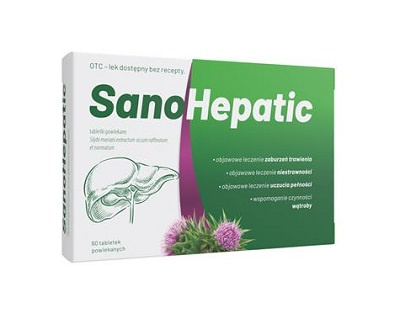SanoHepatic 70 mg, 120 tabletek powlekanych